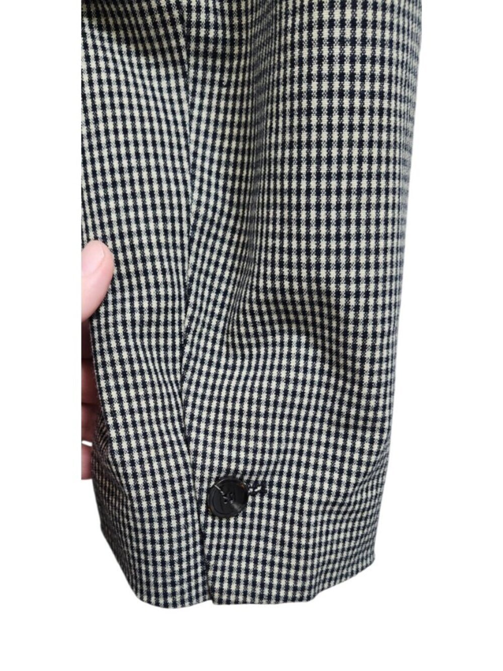ASTR The Label Houndstooth Blazer Women L Black White Check Tailored Jacket - Picture 4 of 10